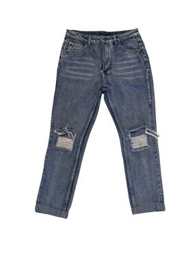 Nasty Gal Distressed Blue Jeans